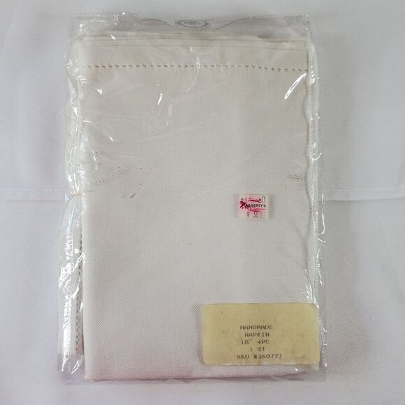 VTG Peking Handcrafts 18" Cotton Napkins Set Of 4 With Embroidery 100% Cotton - Picture 5 of 10